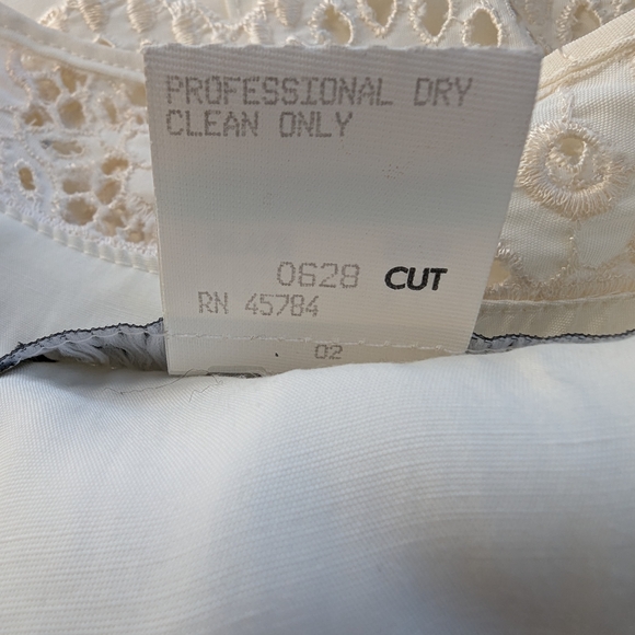 Karen Alexander Vintage Elegant Cream Lace Peplum Set Top+ Skirt - Picture 8 of 8